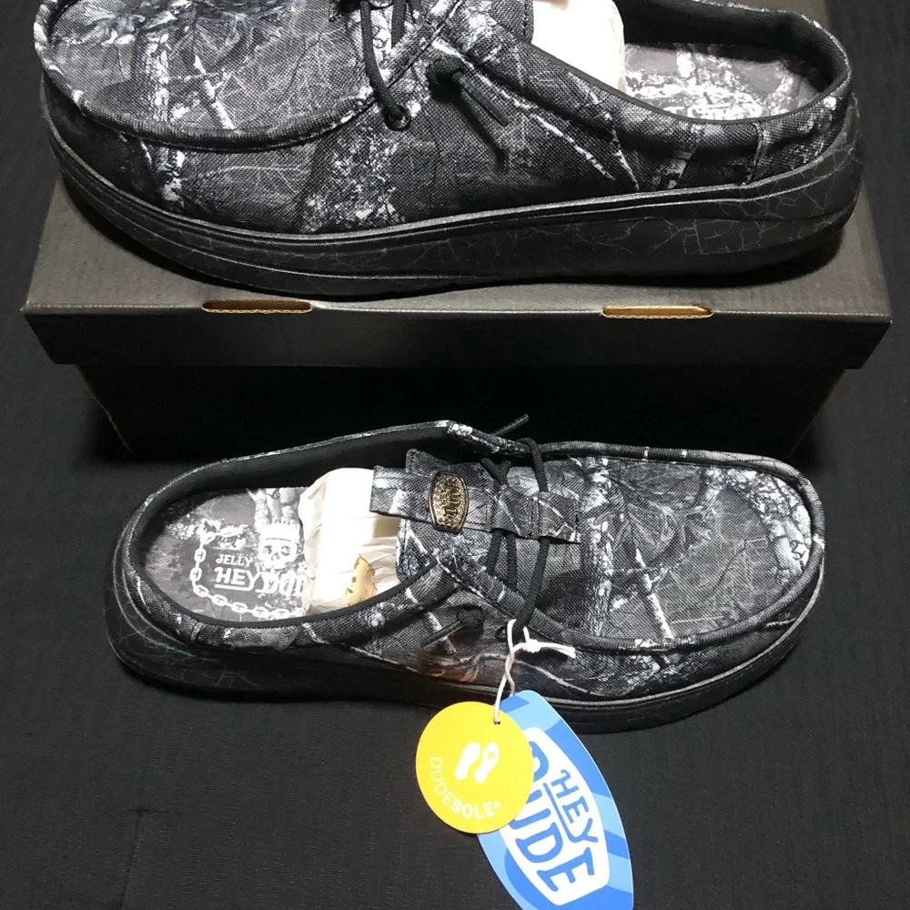 Hey Dude Men's Jelly Roll Wally Comf Slip, Size 9, 45751-0DQ, Black/Camo